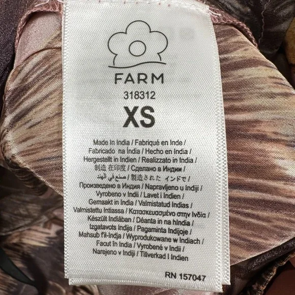 NWT Farm Rio Shuhu Beige Cargo Pants Women's XS Elastic Waist Everyday $175 - Picture 12 of 13